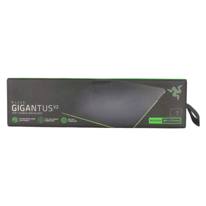 RAZER 雷蛇 Gigantus V2 遊戲滑鼠墊 360 x 275mm M, 黑色 + 綠色, 1個