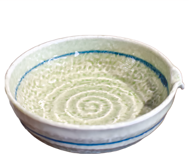 SAWATOUKI 佐和陶瓷 日本 苗釉藍紋片口皿, 苗釉藍紋, 1個