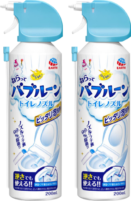 EARTH 地球製藥 馬桶強力發泡清潔泡泡噴霧 200ml, 2瓶