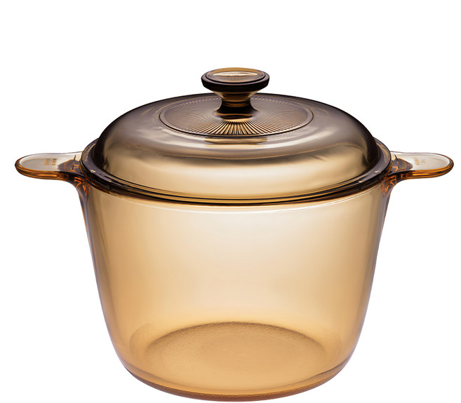 Corelle Brands 康寧餐具 Visions 晶彩透明鍋 高鍋 3.5L, 21cm, 黃色, 1個