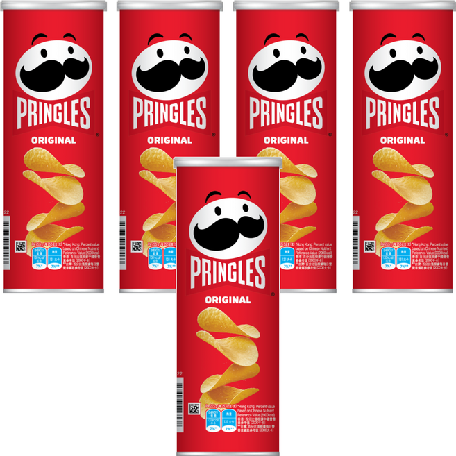 PRINGLES 品客 洋芋片 原味, 102g, 5罐