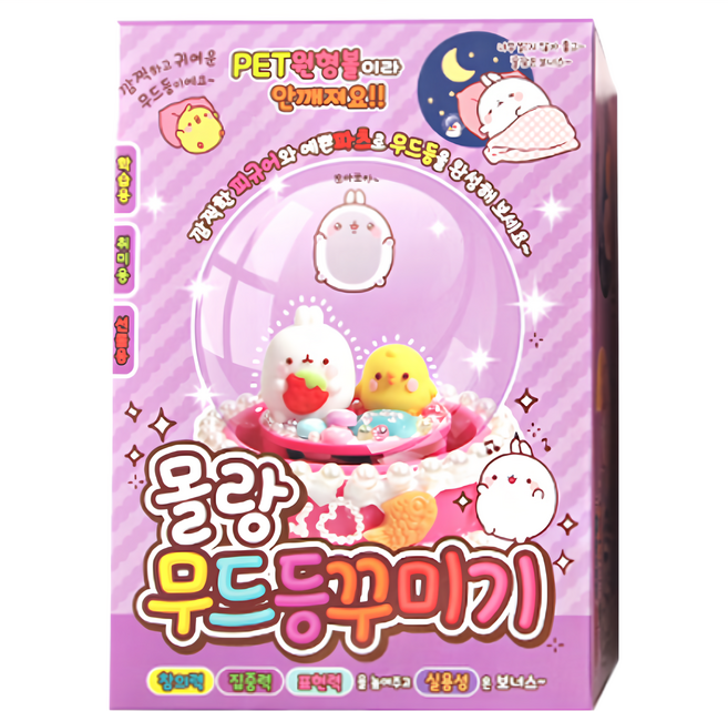 2Youngdesign DIY Molang兔 水晶球裝飾材料包, 顏色隨機, 1組