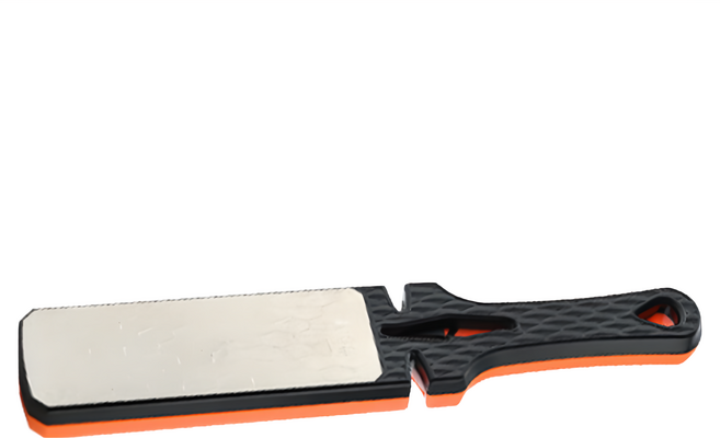 AHOYE 多功能不鏽鋼雙面磨刀石 粗+精磨 32 x 9 x 2.5cm 廚房刀具 快速恢復刀刃鋒利, 1支