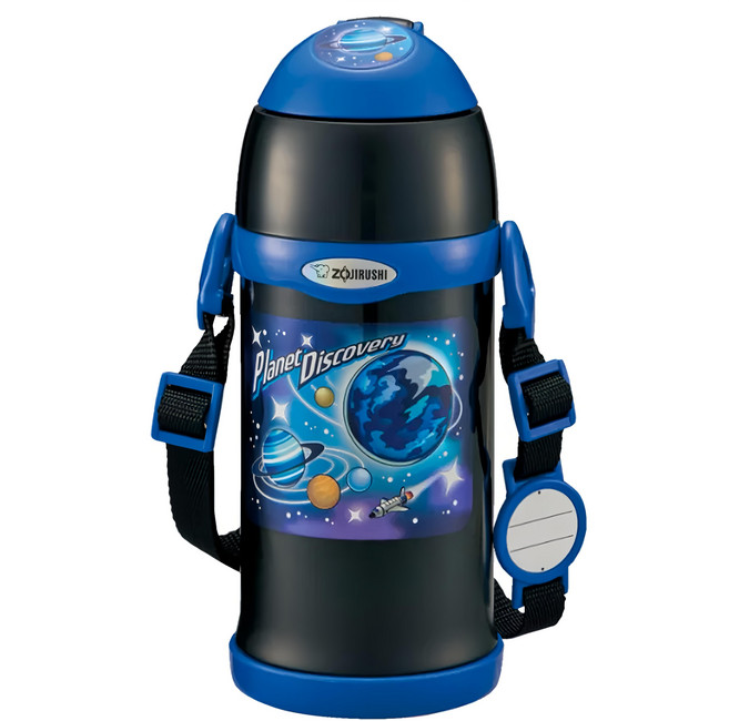 ZOJIRUSHI 象印 不銹鋼真空保溫杯 兒童水壺, 黑色 + 藍色, 600ml, 1個
