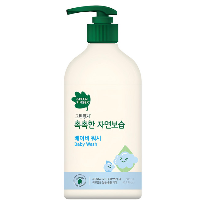 GREEN FINGER 綠手指 Baby Wash 嬰兒沐浴乳 500ml, 1瓶