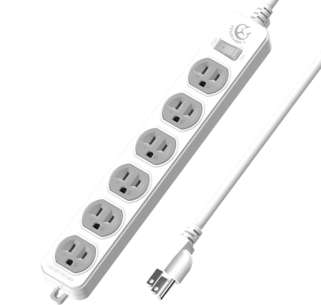 CENTENARY 成電牌 1切6座 3P 15A 延長線 超值型, 1m, 白色, 1條