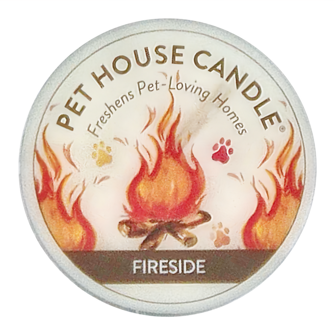 PET HOUSE 室內除臭寵物香氛蠟燭 小 爐火圍繞, 43g, 1個