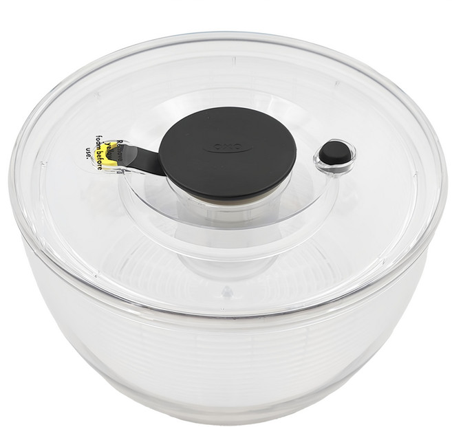 OXO 按壓式蔬菜脫水器 V4, 透明, 1個