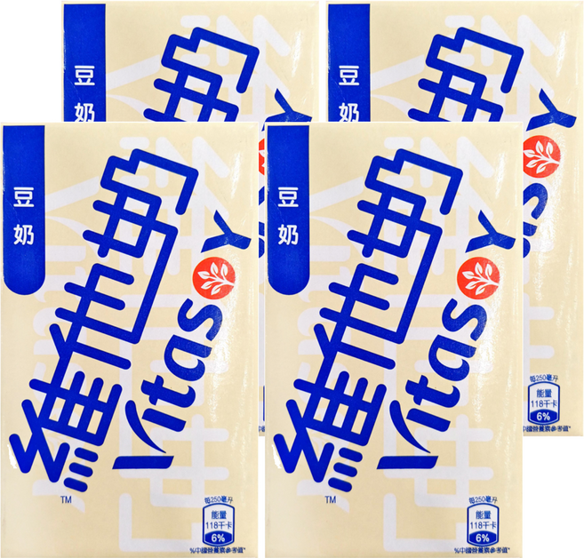 Vitasoy 維他奶 豆奶, 250ml, 4入