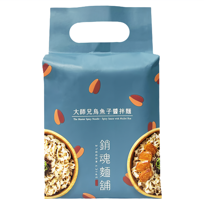 大師兄銷魂麵舖 烏魚子醬拌麵 香辣Q彈 1袋, 3包