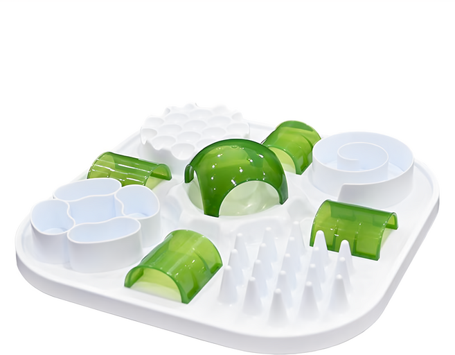 catit 嘿卡堤 多感互動系列 益智慢食碗, 1個, 白色