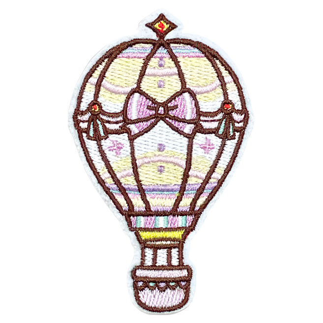 Hi 你好 刺繡貼紙, 熱氣球公主, 1張