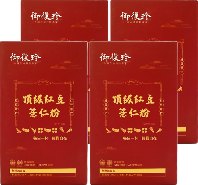 御復珍 頂級紅豆薏仁粉, 350g, 1盒, 4盒
