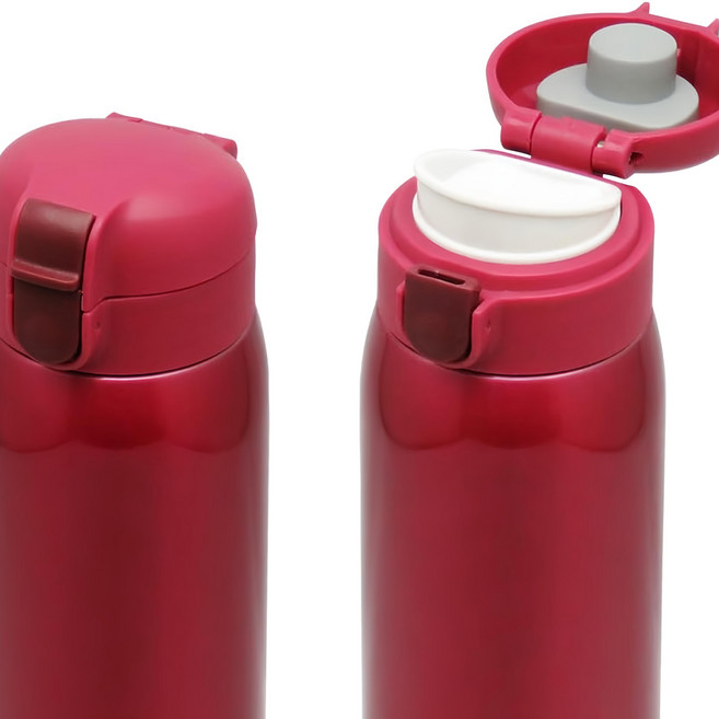 FREIZ 和平 Fortec Park 一觸式瓶塞水杯 RH-1272, 紅色, 600ml, 1個