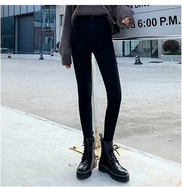 高腰彈力貼身牛仔褲