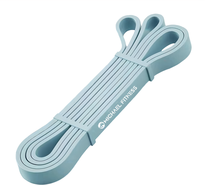 MICHAEL FITNESS 麥克健身 馬卡龍乳膠彈力帶, 藍色, 2條