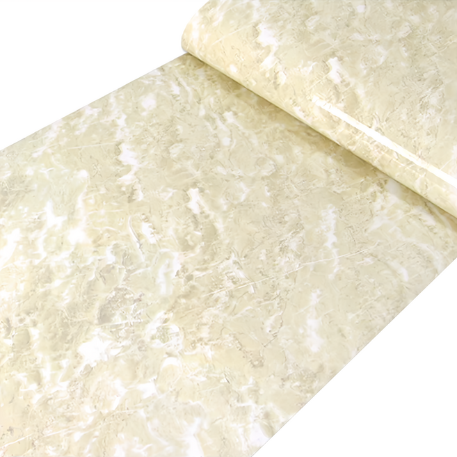 WA. WALL ART 防水自黏壁紙, 仿大理石 松香黃石