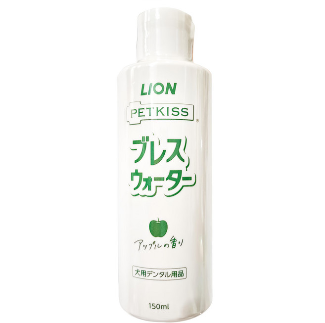 LION 獅王 PETKISS 犬用漱口水 蘋果香 狗狗口腔護理 清新口氣, 150ml, 1入