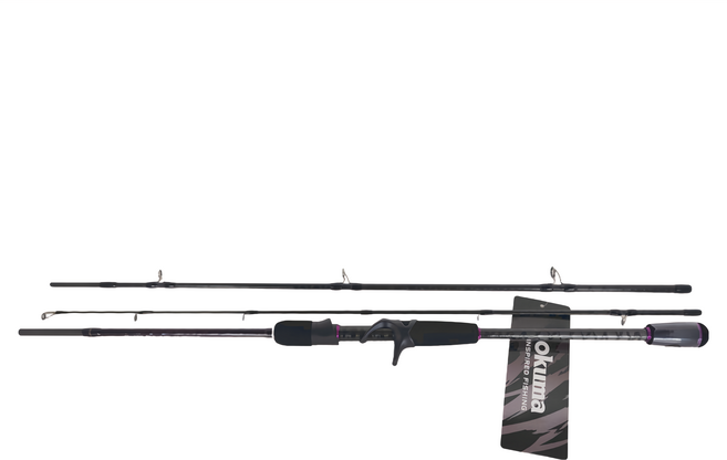 okuma 寶熊釣具 天蠍座SCORPIO 三節式路亞釣竿 23SPC633MH-1, 黑紫色