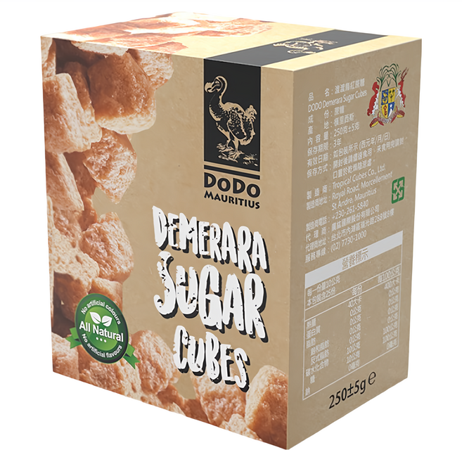 DODO 渡渡鳥 莫里西斯 天然塊狀紅蔗糖, 250g, 1盒