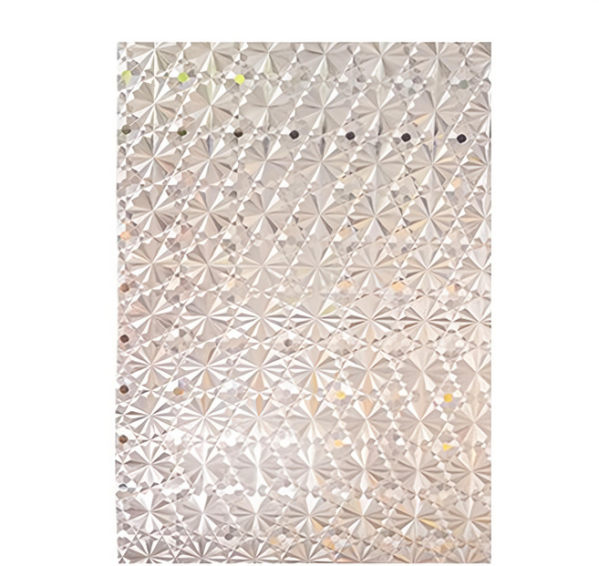 Mega 3D炫彩半透明靜電玻璃貼膜 鑽石紋