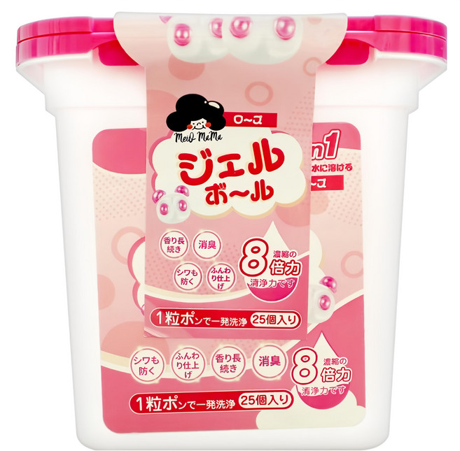meio mama 梅歐媽媽 香氛洗衣膠囊 玫瑰花香, 25顆, 1盒