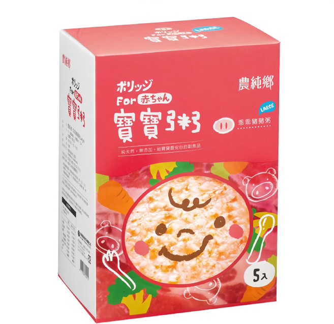 農純鄉 乖乖豬豬粥 PLUS 5包, 1kg, 1盒