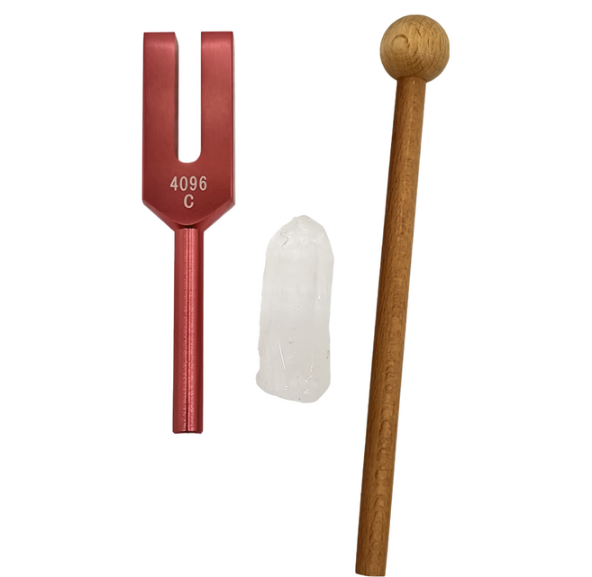 理享家 水晶消磁淨化音叉 11 x 2.5cm 4096hz, 1組, 粉色