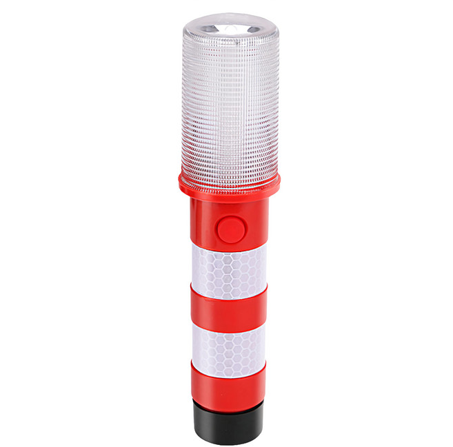 ANBORTEH 安伯特 緊急照明 工作燈 故障標誌 警示架 地震必備 交通指揮棒 極光警示棒, 紅色 + 白色, 1個