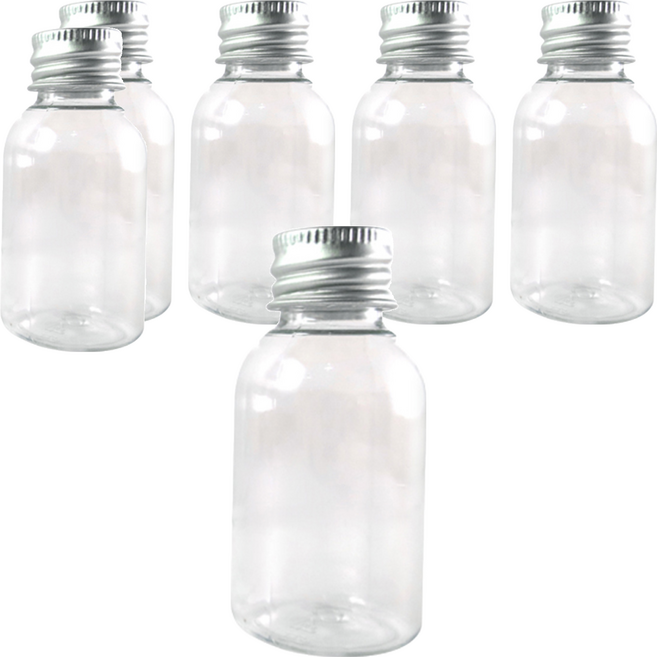台灣 COSMOS 鋁蓋瓶 30ml, 透明色, 6個
