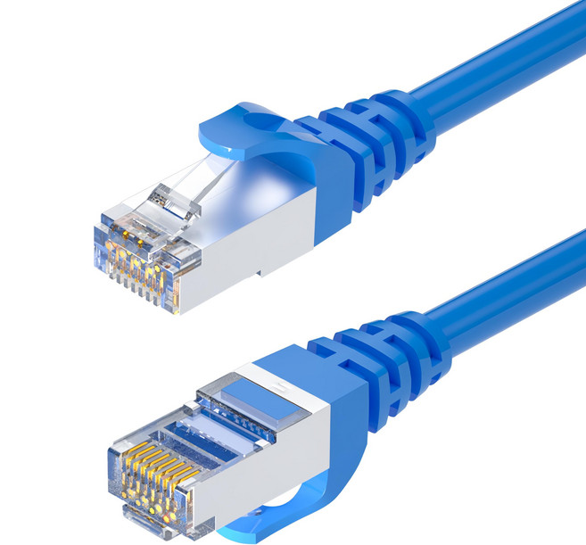JIAHON 嘉鴻 cat6乙太網路線 雙屏蔽網線_1m+c3, 1入, 藍色, 1m