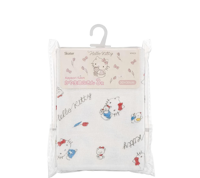 Skater Hello Kitty 抹布 3條, 1包