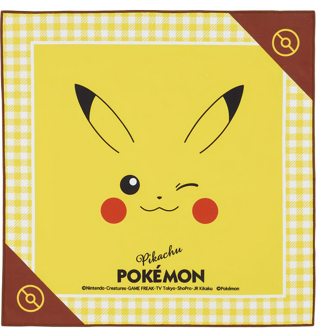 Skater 黏貼式日式便當包巾, 寶可夢 皮卡丘, 1條