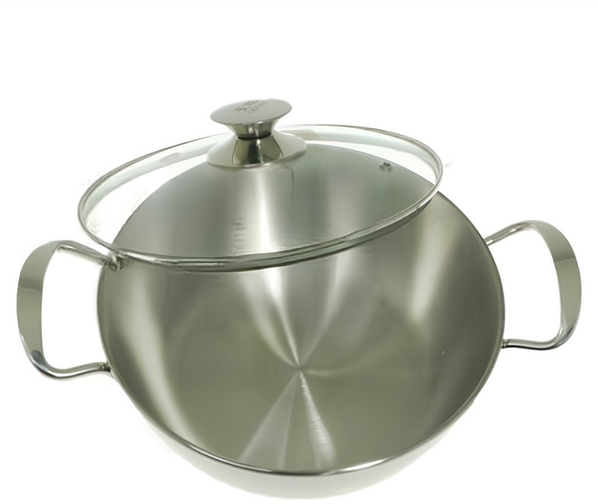 OSAMA 王樣 304特厚火鍋 附蓋 26cm 台灣製造, 銀色, 1個