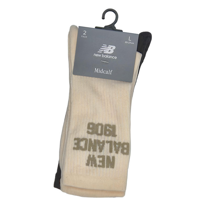 New Balance 英文 Logo 棉質中筒襪 2件