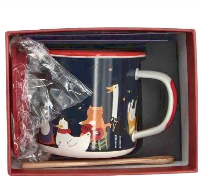 SHUEHO 樹可 生日派對變色琺瑯杯 500ml, 深藍色, 1個