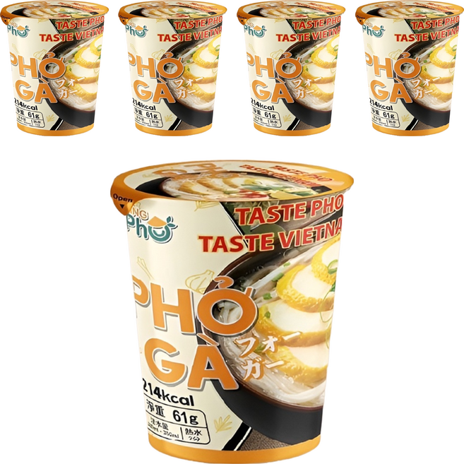 KING PHO 王麵河粉 雞絲風味 61g, 5入