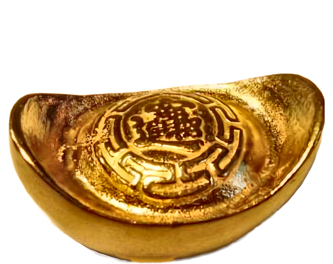 開運陶源 實心正銅 金元寶 5x3x2.5cm 150g 招財進寶, 1個, 金