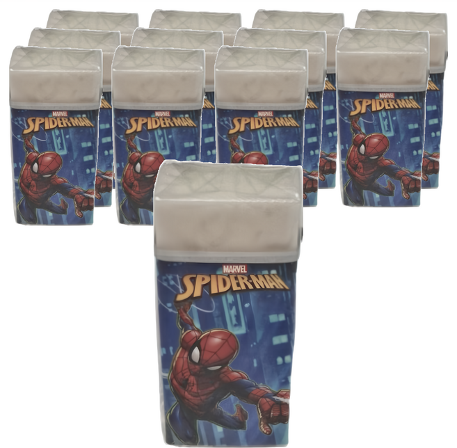 MARVEL 漫威 SPIDER-MAN 蜘蛛人 製圖橡擦 塑膠, 人在左邊, 12個