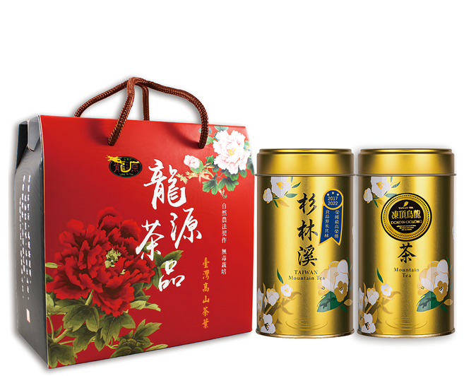 龍源茶品 鑫龍源 米其林3星獎 烏龍 + 凍頂茶葉禮盒, 烏龍茶 50g + 凍頂茶葉 150g, 1盒
