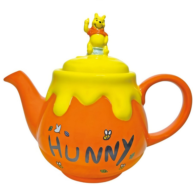 Sun Art Disney 陶瓷茶壺 橙色蜂蜜造型, POOH, 550ml, 1個