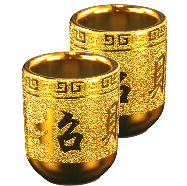 馥瑰馨盛 金賺盤神佛神獸供杯 含開光加持, 2個
