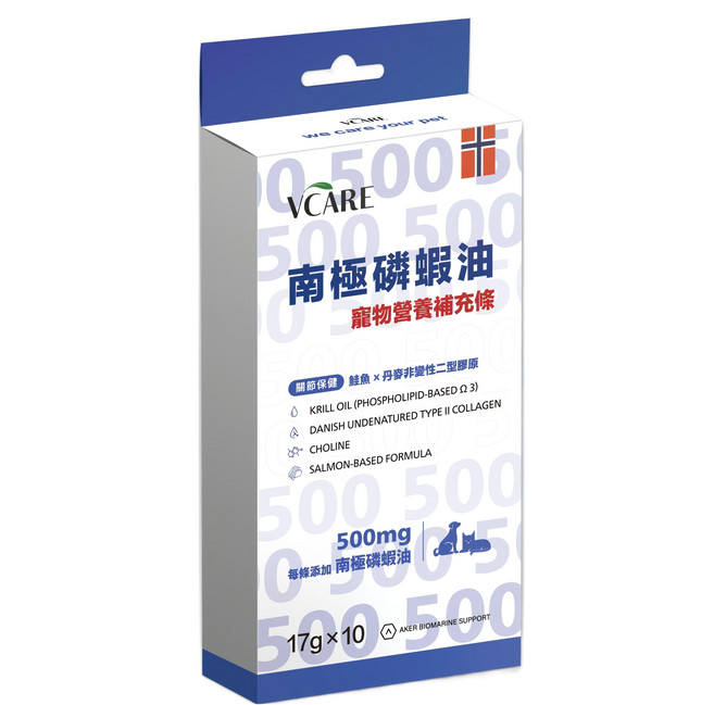 PAW PAW LAND 肉球世界 全齡犬貓 南極磷蝦營養補充條 17g, 10條, 關節保健, 1盒