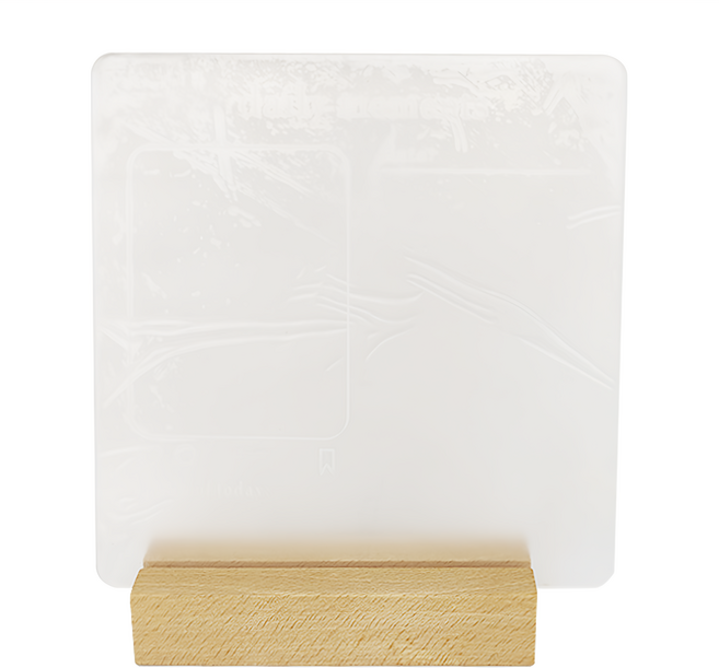 ROYALLIN 蘿林嚴選 多功能壓克力透明桌面記事板, 壓克力+木座