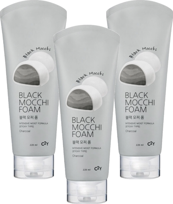 C2Y 黑麻糬泡沫洗面乳, 220ml, 3條