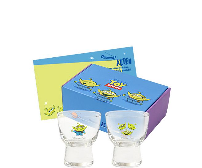 迪士尼 三眼怪玻璃杯禮盒, 三眼怪 透明色, 1組