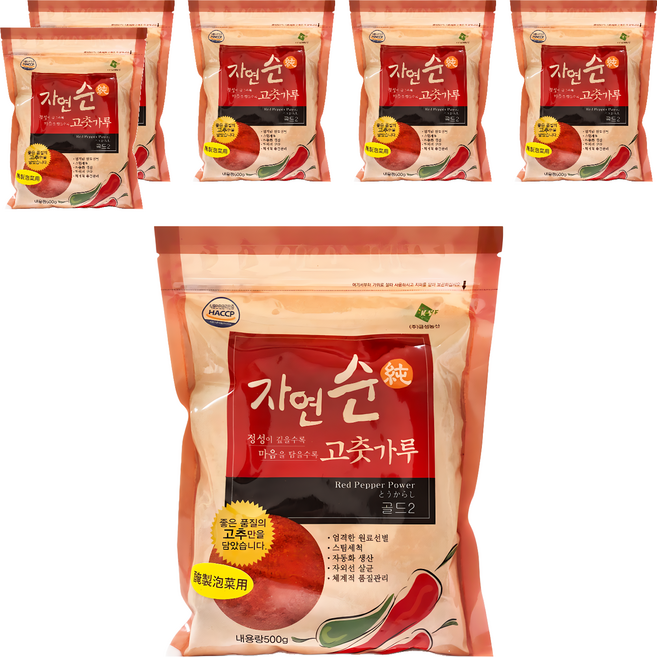 Kunsung Farm 韓式辣椒粉 醃泡菜用, 500g, 6包