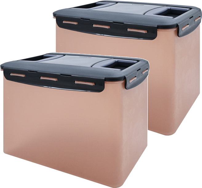 LocknLock 樂扣樂扣 新款泡菜專用密封保鮮盒 粉色, 12L, 2個