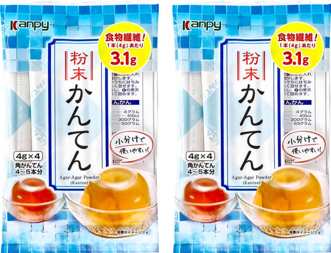 Kanpy 加藤產業 寒天粉 4包, 16g, 2袋