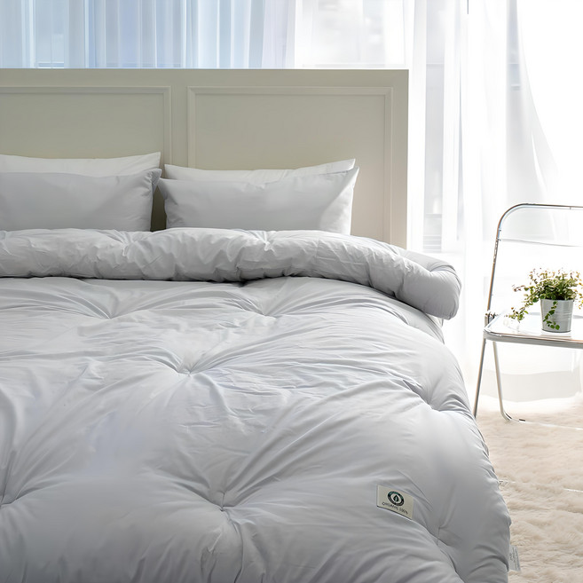 yesbedding 韓國製 純有機棉 飯店寢具 薄被, 灰色